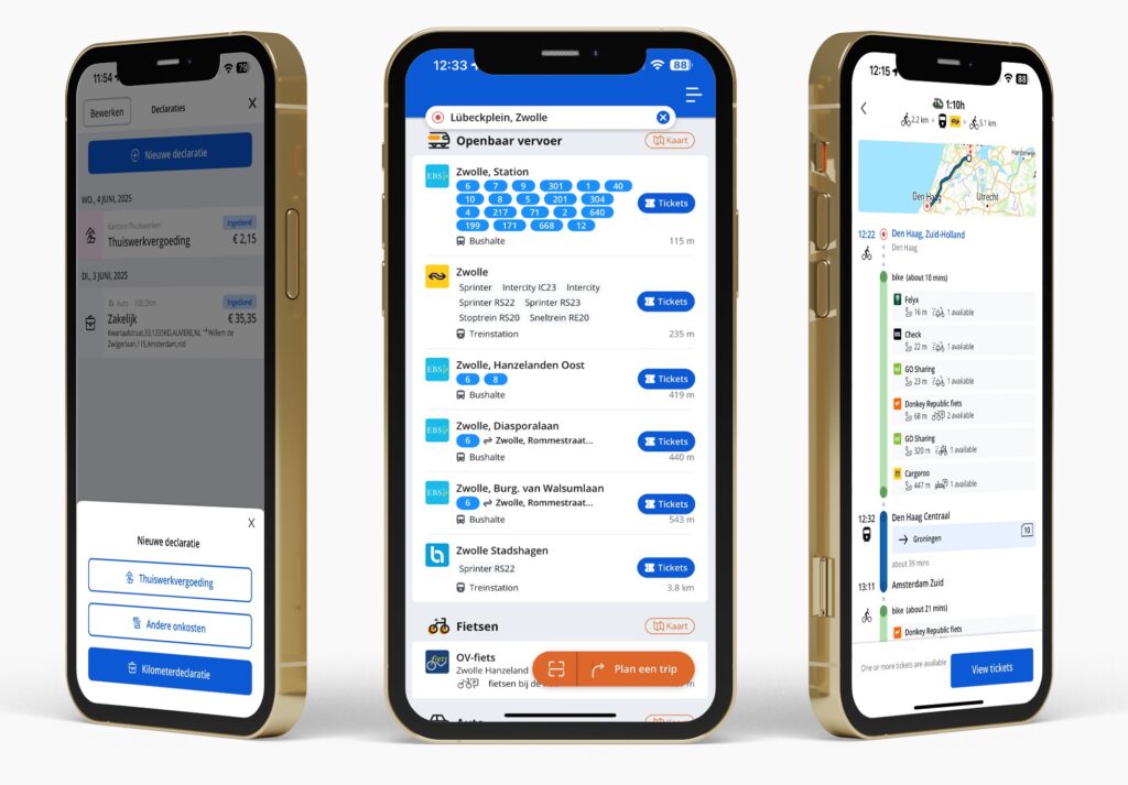 Boek en beheer reizen via de Gaiyo-app, meer opties dan de NS Business Card